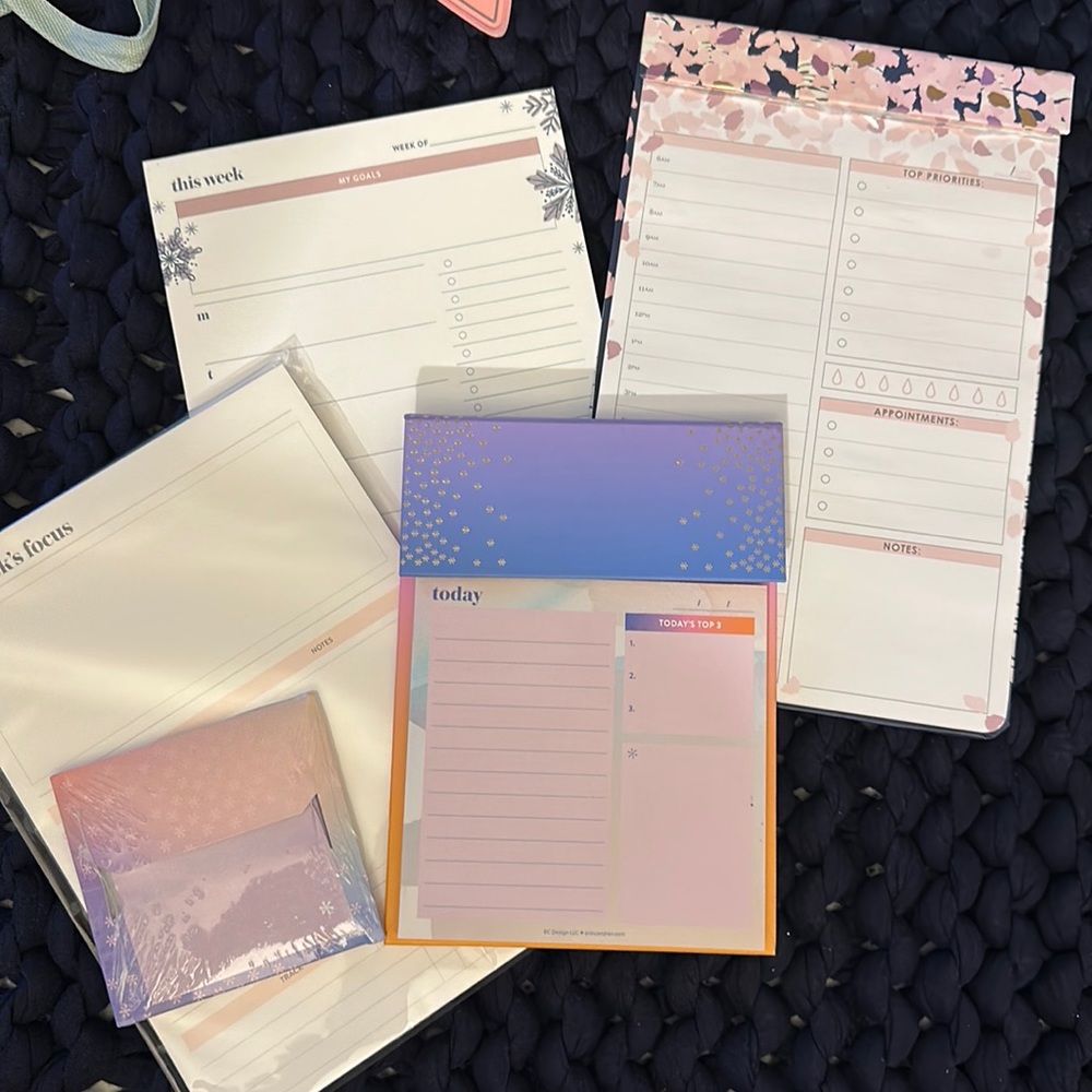 Erin Condren Various planning note pads.